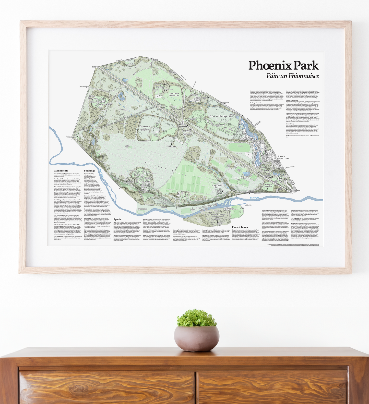 Phoenix Park Wall Map