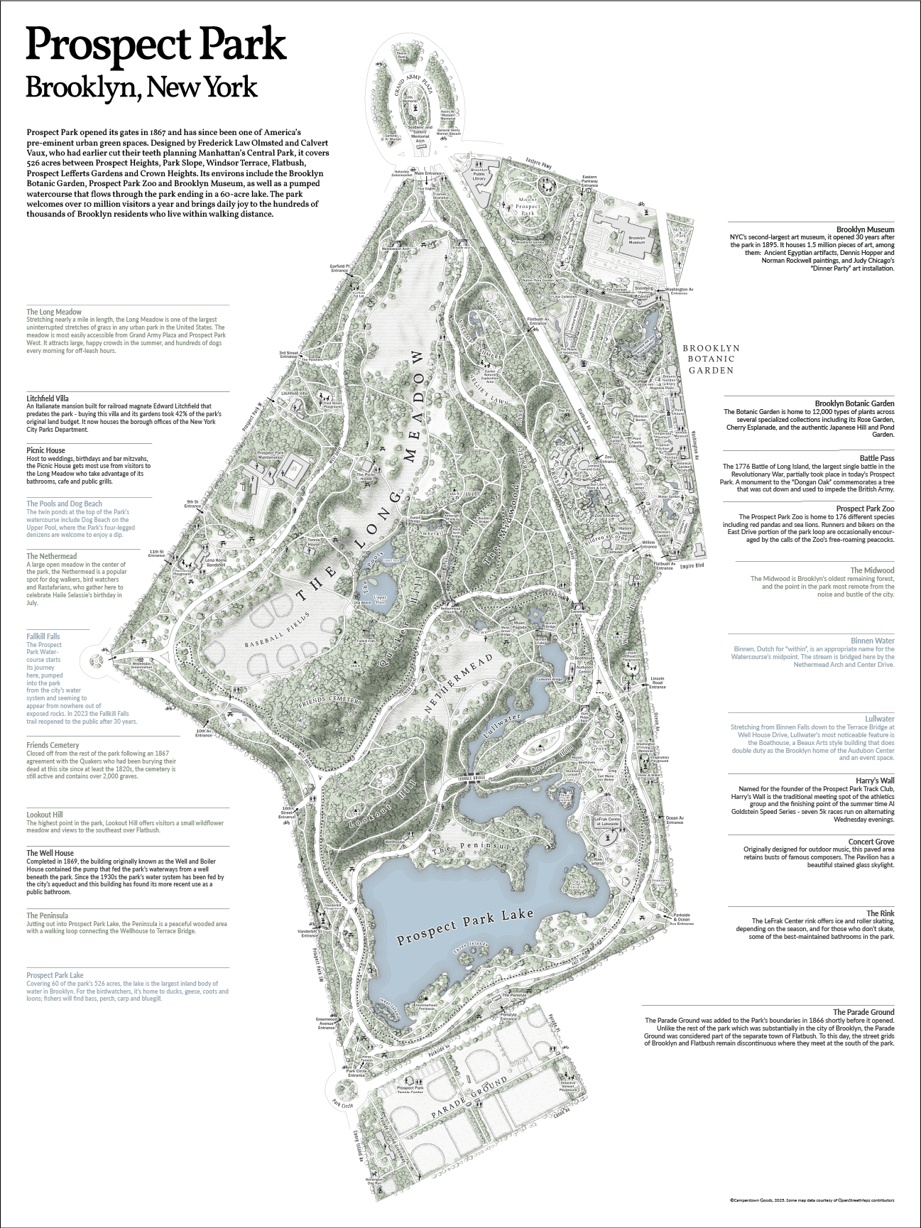 Prospect Park Wall Map