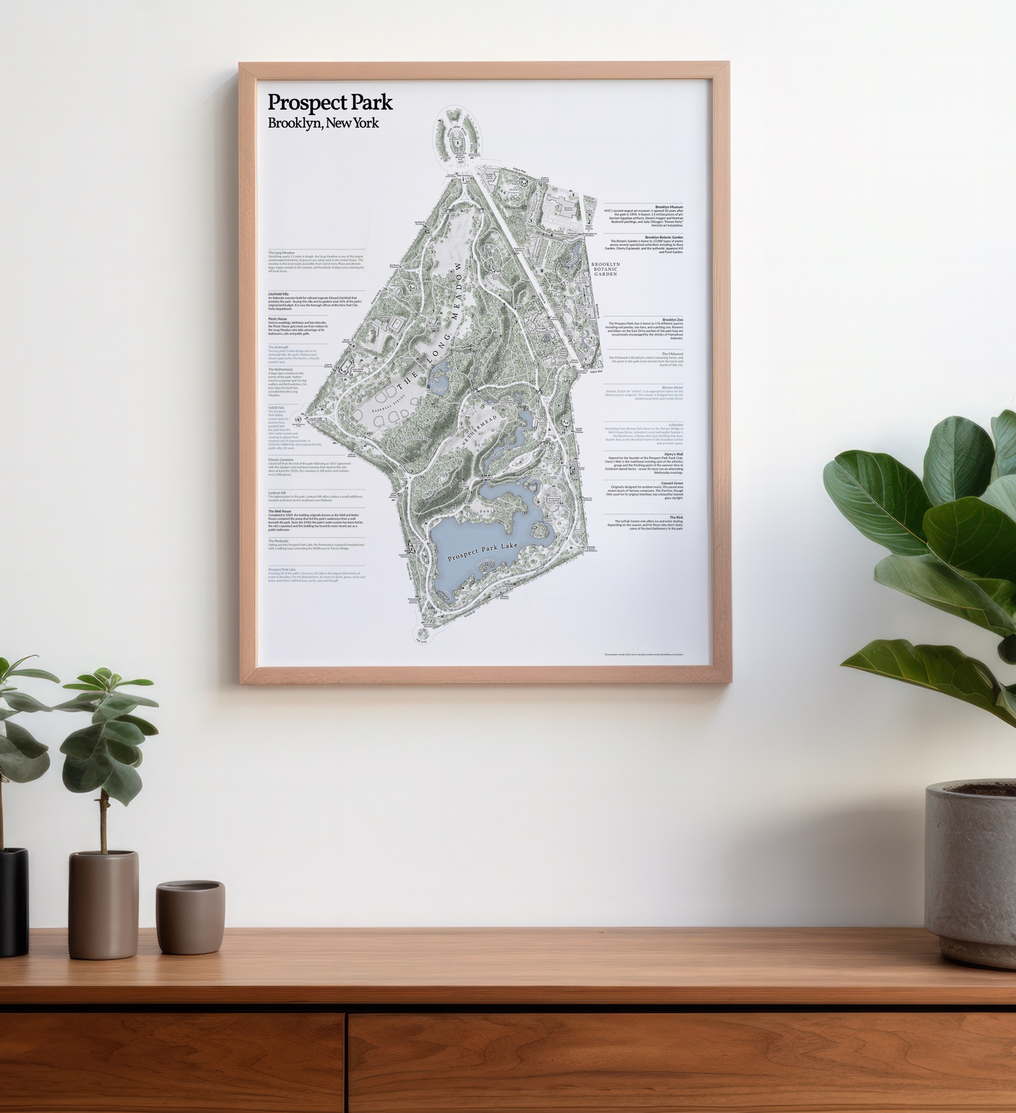 Prospect Park Wall Map