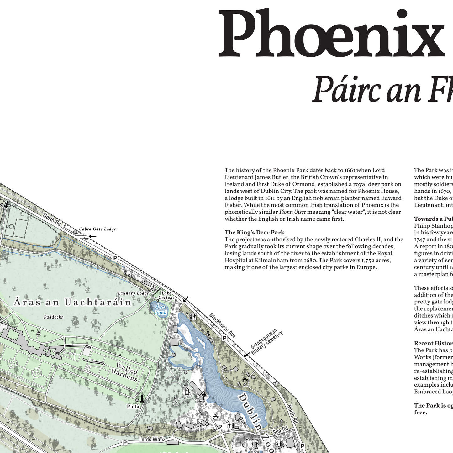 Phoenix Park Wall Map